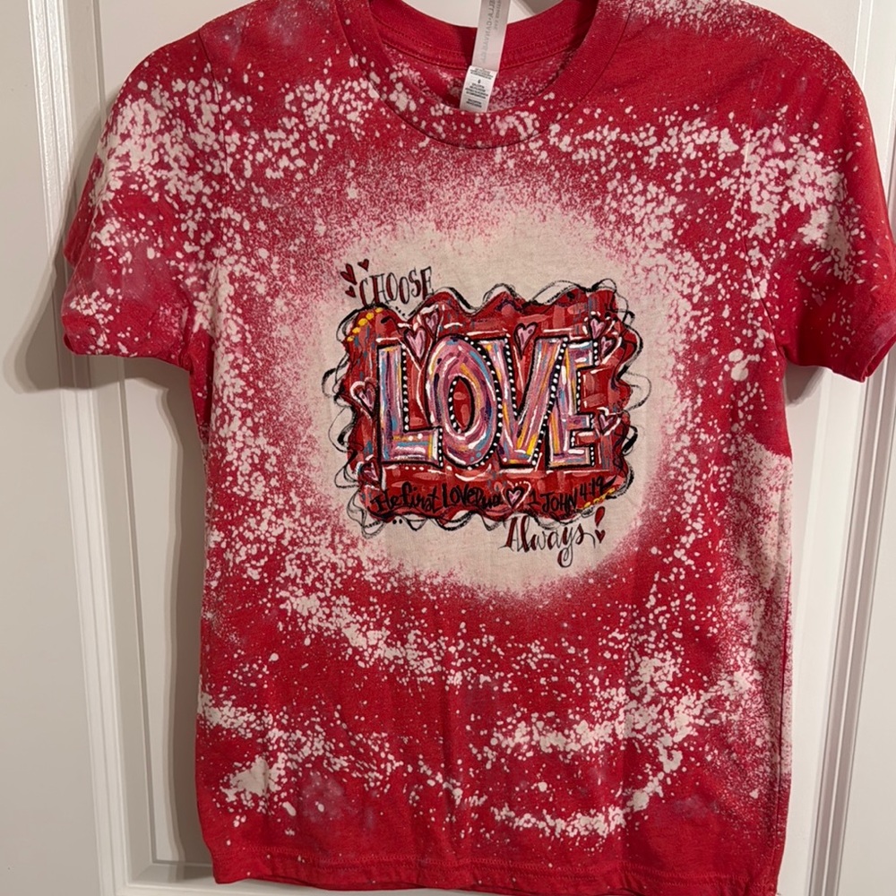 Red Kids Love Graphic T-Shirt